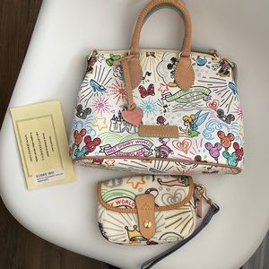 Disney Dooney and Bourke SKETCH Small Crossbody Satchel Shoulder Bag